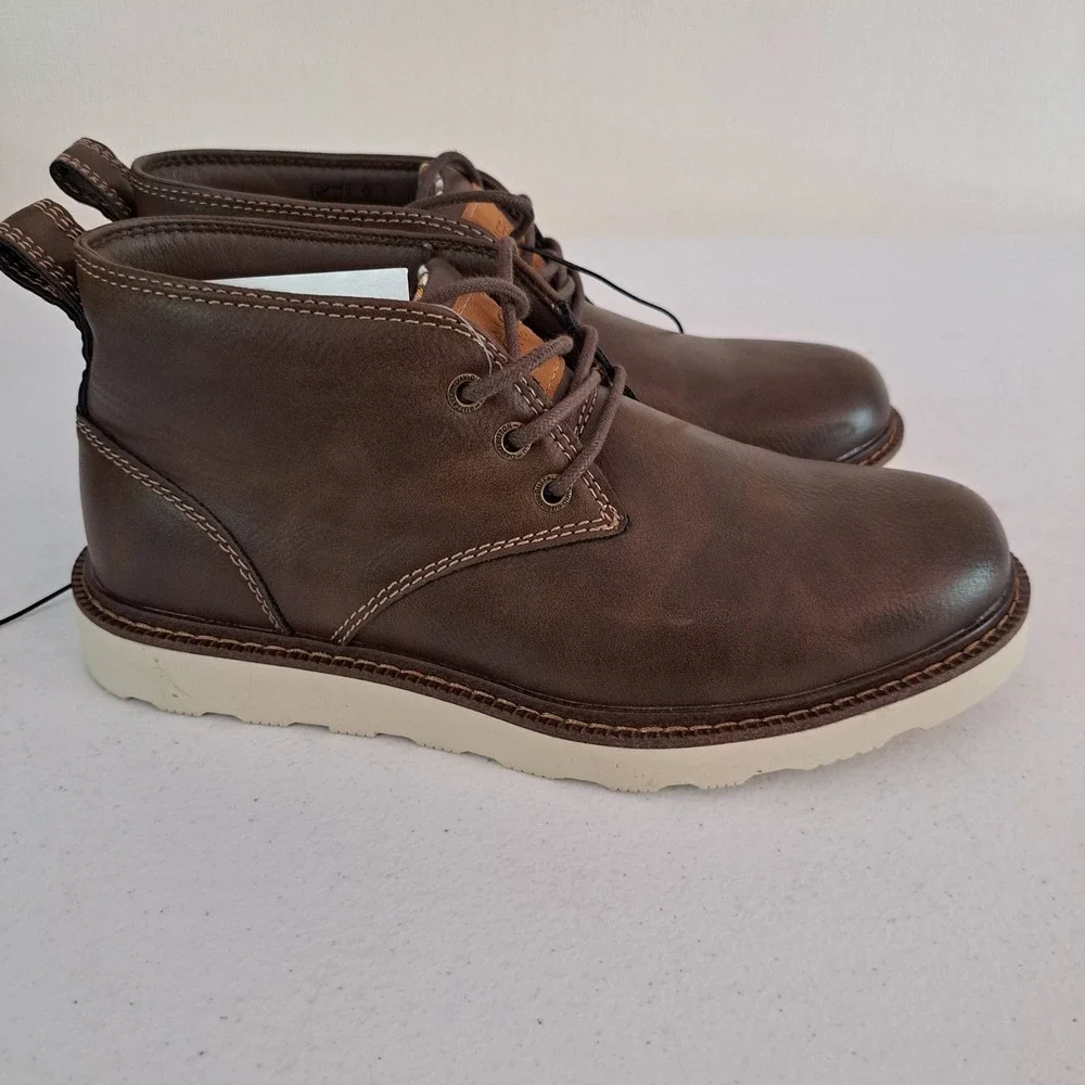Buffalo Metcalf Chukka Boots Mens 8 Brown New Memory Foam Wedge Sole 1243-609